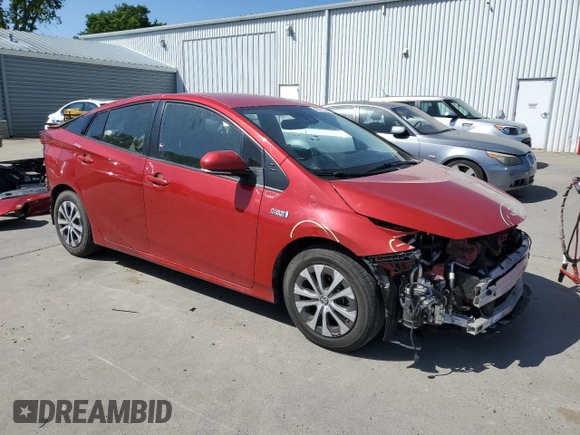 2021 Toyota Prius LE with VIN JTDKAMFP8M3179507, listed as a Copart auction lot 52571255 with 88,966 mi miles and Salvage Title. Bid and sale history available at DreamBid. Image 4.