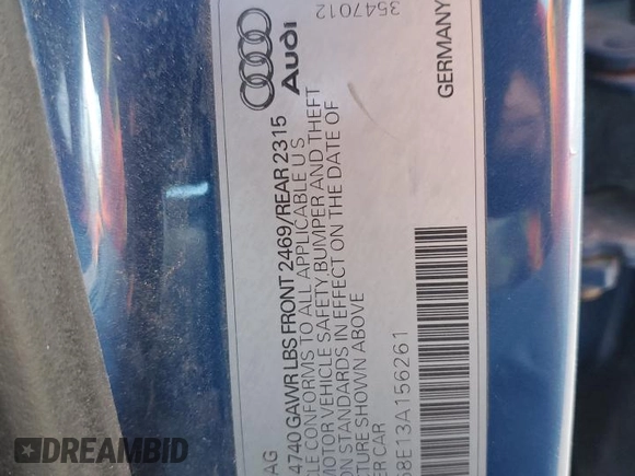 2003 Audi A4 1.8T with VIN WAULC68E13A156261, listed as a Copart auction lot 74357434 with 135,386 mi miles and Non Repairable. Bid and sale history available at carsss.com. Image 13.