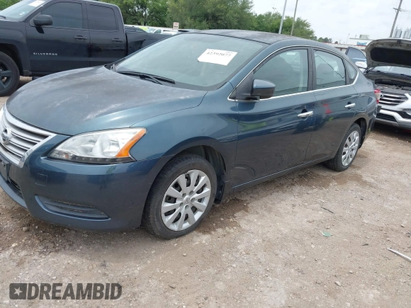2014 Nissan Sentra SV with VIN 3N1AB7AP9EY210616, listed as a IAAI auction lot 42392077 with 106,486 mi miles and . Bid and sale history available at DreamBid. Image 2.