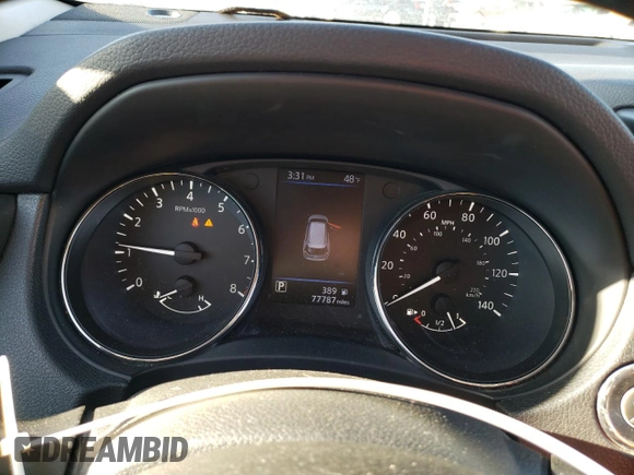 2019 Nissan Rogue SV with VIN 5N1AT2MT0KC752712, listed as a Copart auction lot 42323855 with 77,787 mi miles and Salvage Title. Bid and sale history available at DreamBid. Image 9.