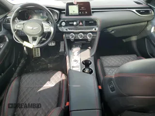 2020 Genesis G70 3.3T with VIN KMTG34LE3LU064052, listed as a Copart auction lot 83573294 with 56,514 mi miles and Salvage Title. Bid and sale history available at DreamBid. Image 8.