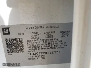 2020 Chevrolet Malibu LS with VIN 1G1ZC5ST9LF157751, listed as a IAAI auction lot 41801781 with 31,985 mi miles. Bid and sale history available at carsss.com. Image 9.