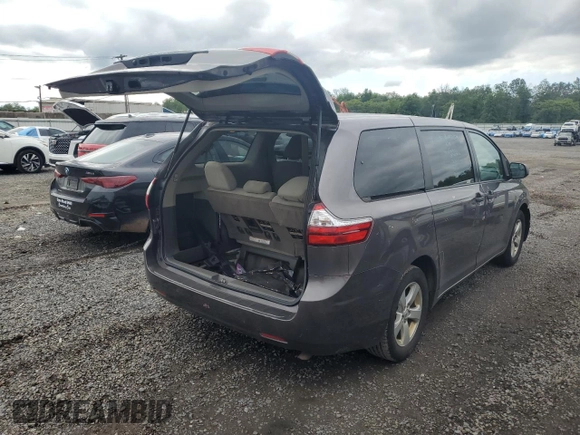 2016 Toyota Sienna L with VIN 5TDZK3DC4GS709089, listed as a Copart auction lot 58990195 with 153,182 mi miles and Salvage title. Bid and sale history available at DreamBid. Image 3.
