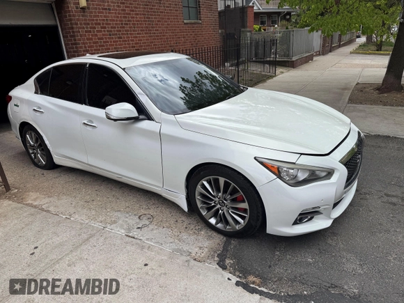 2014 Infiniti Q50 Sport with VIN JN1BV7AP7EM689505, listed as a IAAI auction lot 42172352 with 133,824 mi miles and . Bid and sale history available at DreamBid. Image 6.