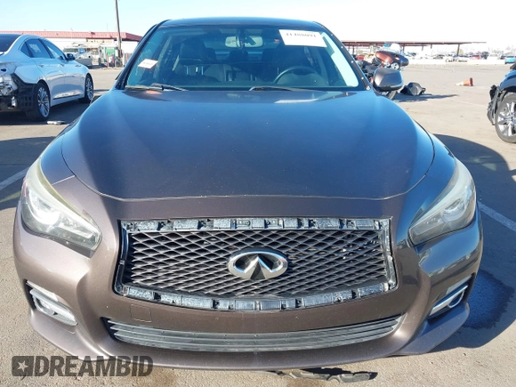 2015 Infiniti Q50 Premium with VIN JN1BV7AP8FM351418, listed as a IAAI auction lot 41488091 with 151,421 mi miles. Bid and sale history available at carsss.com. Image 13.