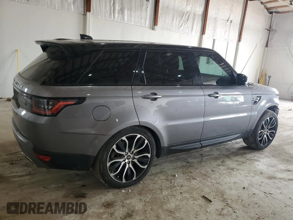 2022 Land Rover Range Rover Sport SE with VIN SALWG2SU5NA202327, listed as a Copart auction lot 48006885 with 0 mi miles and Salvage Title. Bid and sale history available at carsss.com. Image 3.