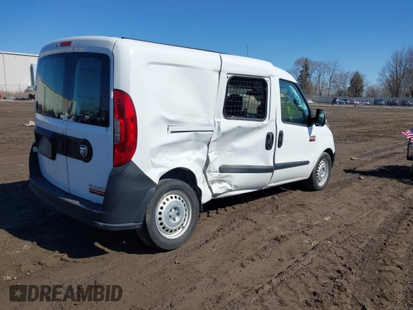 2020 Ram ProMaster City Cargo Van Tradesman with VIN ZFBHRFAB4L6P56298, listed as a IAAI auction lot 41757515 with 17,912 mi miles. Bid and sale history available at carsss.com. Image 4.