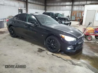 2015 Infiniti Q50 Premium with VIN JN1BV7AR5FM405808, listed as a Copart auction lot 46289625 with 110,441 mi miles and Salvage Title. Bid and sale history available at carsss.com. Image 4.