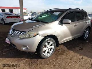 2009 Nissan Murano SL with VIN JN8AZ18U49W024565, listed as a IAAI auction lot 41874567 with 186,092 mi miles. Bid and sale history available at carsss.com. Image 2.
