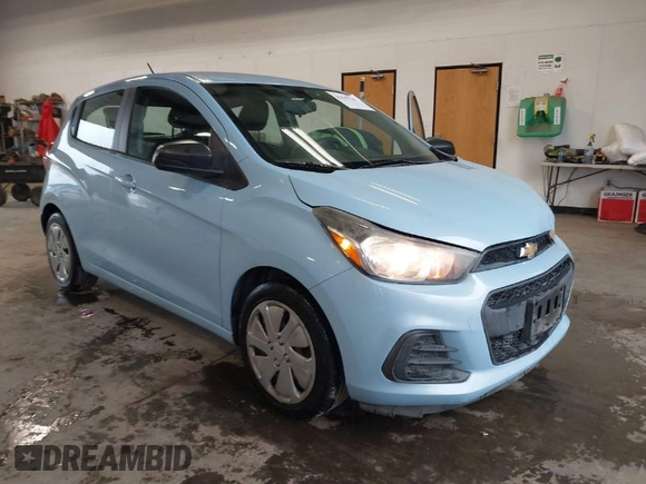2016 Chevrolet Spark LS with VIN KL8CB6SA9GC574971, listed as a IAAI auction lot 41847239 with 104,169 mi miles. Bid and sale history available at carsss.com. Image 1.