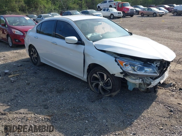 2016 Honda Accord Sedan LX with VIN 1HGCR2F38GA079682, listed as a IAAI auction lot 41883779 with 192,508 mi miles. Bid and sale history available at carsss.com. Image 1.