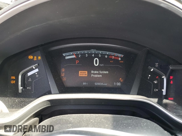 2019 Honda CR-V EX with VIN 2HKRW2H58KH650542, listed as a Copart auction lot 53875325 with 20,034 mi miles and Salvage Title. Bid and sale history available at carsss.com. Image 9.
