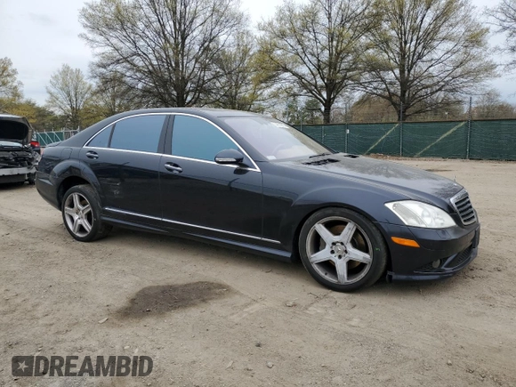 2008 Mercedes-Benz S-Class 5.5L V8 with VIN WDDNG86X88A185673, listed as a Copart auction lot 52859885 with 159,293 mi miles and Salvage Title. Bid and sale history available at carsss.com. Image 4.