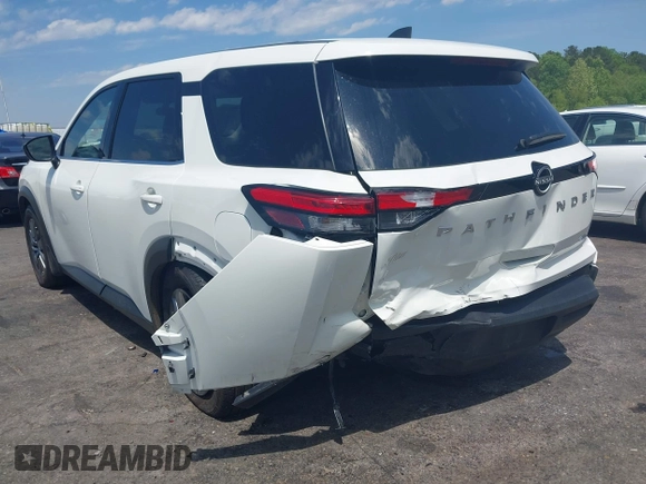 2024 Nissan Pathfinder S with VIN 5N1DR3AC1RC256575, listed as a IAAI auction lot 42042961 with 21,504 mi miles and . Bid and sale history available at DreamBid. Image 6.