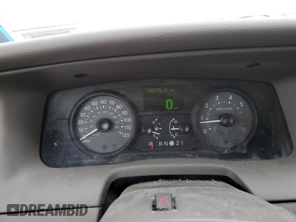 2007 Mercury Grand Marquis LS Premium with VIN 2MEFM75W77X600156, listed as a Copart auction lot 54351185 with 96,776 mi miles and Salvage Title. Bid and sale history available at DreamBid. Image 9.