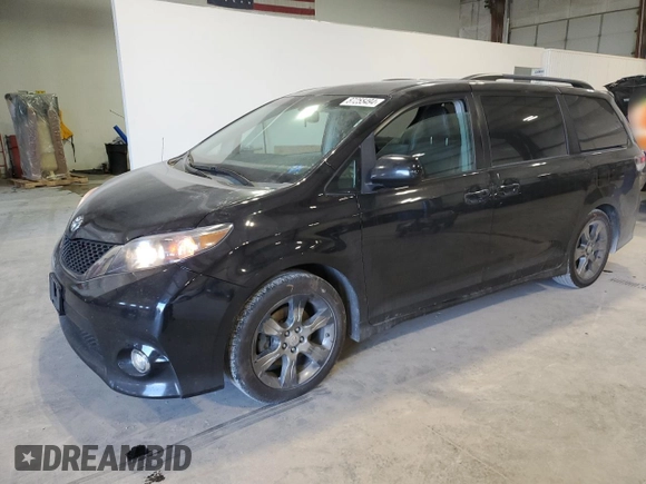 2012 Toyota Sienna SE with VIN 5TDXK3DC2CS193218, listed as a Copart auction lot 87255494 with 191,365 mi miles and Salvage Title. Bid and sale history available at carsss.com. Image 1.
