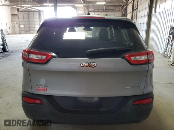 2015 Jeep Cherokee Sport with VIN 1C4PJMAB1FW593571, listed as a Copart auction lot 53024905 with 83,299 mi miles and Salvage title. Bid and sale history available at DreamBid. Image 6.