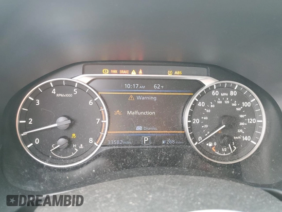2020 Nissan Altima S with VIN 1N4BL4BW9LN307866, listed as a Copart auction lot 54133305 with 33,582 mi miles and Salvage Title. Bid and sale history available at DreamBid. Image 9.