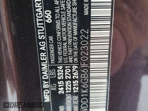 2018 Mercedes-Benz E-Class E 400 with VIN WDD1K6GB6JF023022, listed as a Copart auction lot 87955415 with 0 mi miles and Clean Title. Bid and sale history available at carsss.com. Image 12.