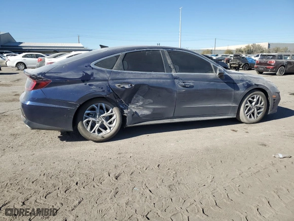 2021 Hyundai Sonata SEL with VIN 5NPEF4JA1MH097320, listed as a Copart auction lot 42179205 with 45,309 mi miles and Salvage Title. Bid and sale history available at carsss.com. Image 3.