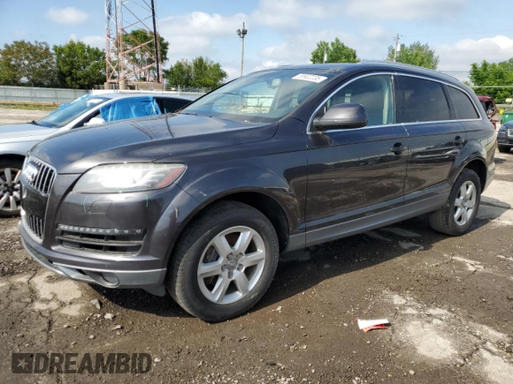 2014 Audi Q7 Premium Plus z VIN WA1LGAFE9ED017293, wystawiony jako Copart lot #58902235 z przebiegiem Nie podano mil oraz Szkoda całkowita • Salvage title. Historia ofert i sprzedaży dostępna na DreamBid. Obrazek 1.