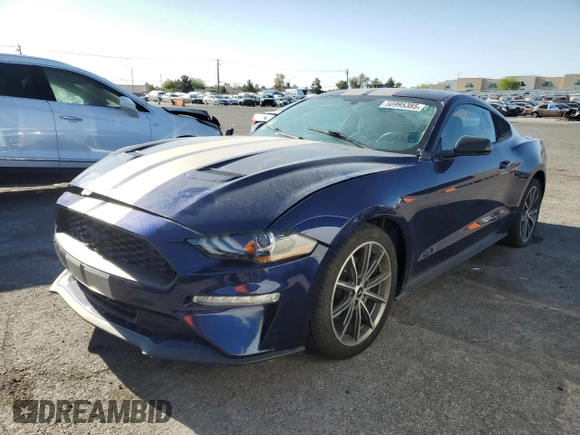 2018 Ford Mustang EcoBoost with VIN 1FA6P8TH2J5114422, listed as a Copart auction lot 56995385 with 53,729 mi miles and Clean title. Bid and sale history available at DreamBid. Image 1.