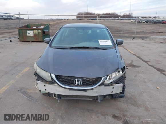 2015 Honda Civic Sedan LX with VIN 19XFB2F59FE258410, listed as a IAAI auction lot 41846497 with 204,917 mi miles. Bid and sale history available at carsss.com. Image 12.
