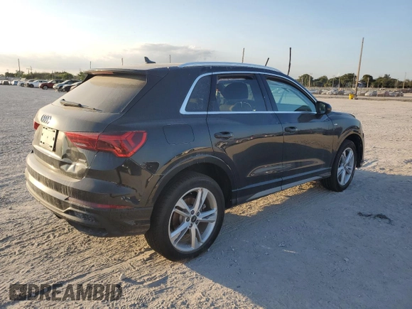 2023 Audi Q3 S line Premium with VIN WA1DECF34P1119979, listed as a Copart auction lot 88564615 with 13,812 mi miles and Non repairable. Bid and sale history available at DreamBid. Image 3.