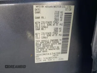 2018 Nissan Murano SV with VIN 5N1AZ2MG3JN174299, listed as a Copart auction lot 48531605 with 114,628 mi miles and Salvage Title. Bid and sale history available at carsss.com. Image 13.