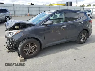 2017 Hyundai Santa Fe 2.4L z VIN 5XYZU3LB1HG493879, wystawiony jako Copart lot #56766015 z przebiegiem 124 497 mil mil oraz Szkoda całkowita • Salvage title. Historia ofert i sprzedaży dostępna na DreamBid. Obrazek 1.