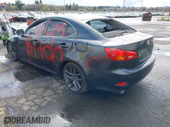 2006 Lexus IS 250 with VIN JTHCK262162000032, listed as a IAAI auction lot 41945033 with 253,622 mi miles and . Bid and sale history available at DreamBid. Image 3.