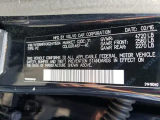 2016 Volvo S60 T5 Drive-E Premier with VIN YV126MFKXG2411504, listed as a Copart auction lot 68546593 with 131,597 mi miles. Bid and sale history available at carsss.com. Image 12.