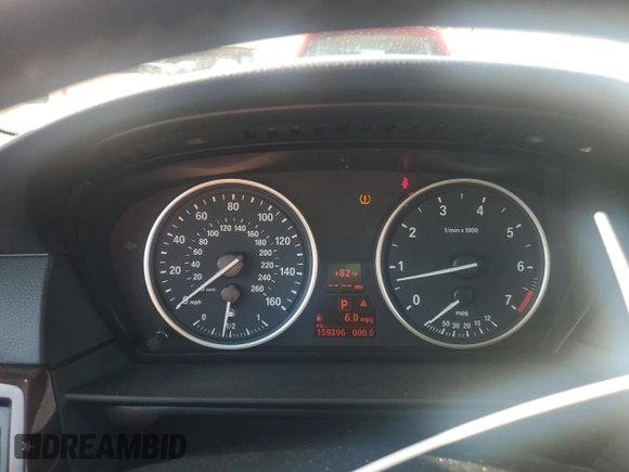 2008 BMW 5 Series 550i with VIN WBANW53568CT49017, listed as a Copart auction lot 44167845 with 159,396 mi miles and Salvage Title. Bid and sale history available at carsss.com. Image 9.