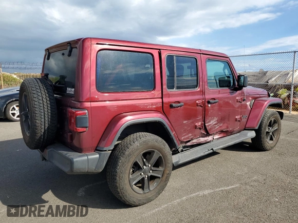 2021 Jeep Wrangler Unlimited Sahara High Altitude z VIN 1C4HJXEN1MW822550, wystawiony jako Copart lot #79073794 z przebiegiem 42 258 mil mil oraz Szkoda całkowita • Salvage title. Historia ofert i sprzedaży dostępna na DreamBid. Obrazek 3.