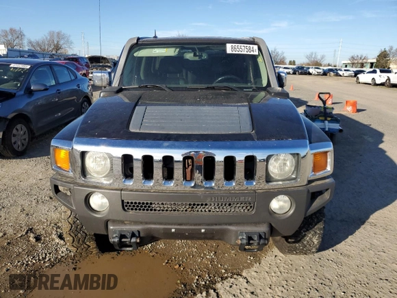2007 Hummer H3 SUV with VIN 5GTDN13E178186684, listed as a Copart auction lot 86557584 with 294,784 mi miles and Salvage Title. Bid and sale history available at DreamBid. Image 5.