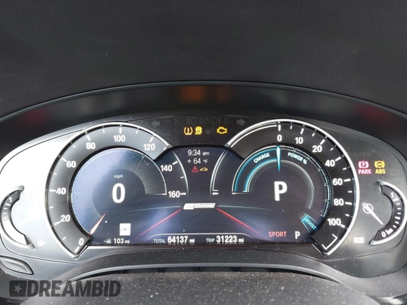 2019 BMW 5 Series 530e with VIN WBAJA9C59KB389304, listed as a IAAI auction lot 41562928 with 64,137 mi miles and . Bid and sale history available at DreamBid. Image 7.
