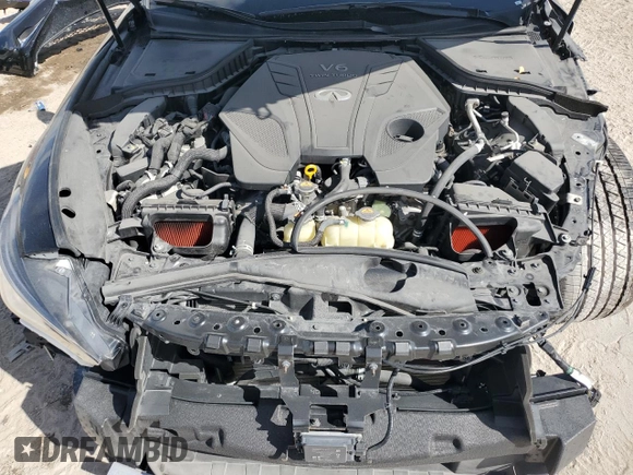 2020 Infiniti Q60 Luxe with VIN JN1EV7EK5LM340240, listed as a Copart auction lot 43447795 with 15,198 mi miles and Salvage Title. Bid and sale history available at carsss.com. Image 11.