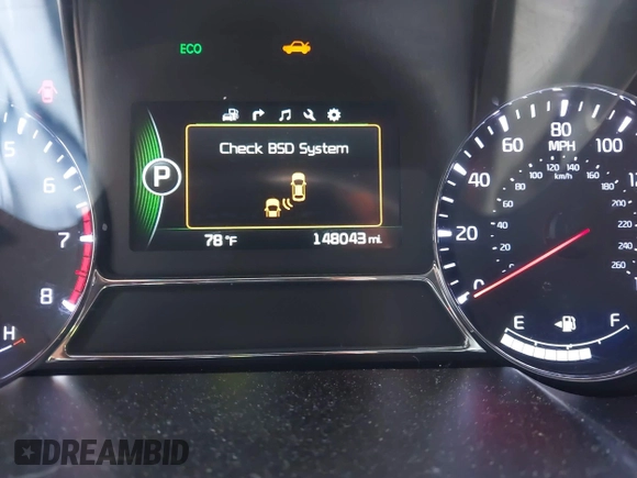 2015 Kia Optima SX with VIN 5XXGR4A73FG372592, listed as a IAAI auction lot 42575509 with 148,043 mi miles and . Bid and sale history available at DreamBid. Image 7.