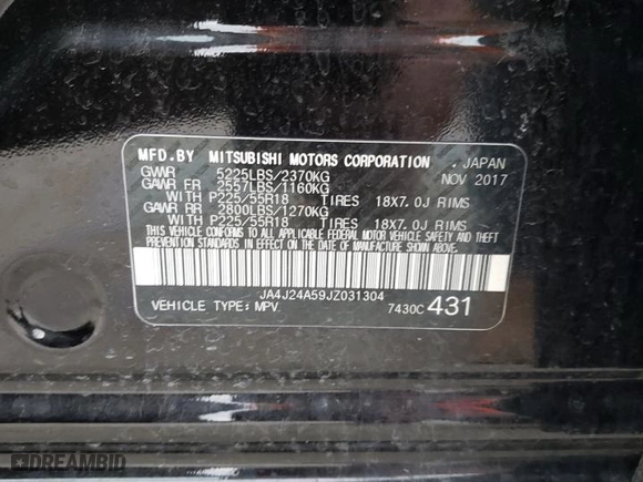2018 Mitsubishi Outlander PHEV SEL with VIN JA4J24A59JZ031304, listed as a Copart auction lot 46808173 with 24,739 mi miles. Bid and sale history available at carsss.com. Image 13.