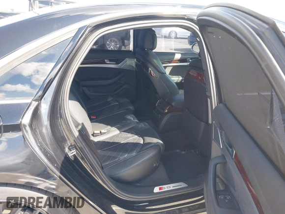 2013 Audi S8 with VIN WAUD2AFD6DN021372, listed as a IAAI auction lot 41983495 with 159,832 mi miles. Bid and sale history available at carsss.com. Image 8.