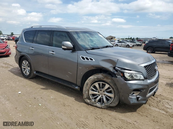 2016 Infiniti QX80 with VIN JN8AZ2NF7G9611575, listed as a Copart auction lot 62261044 with 120,151 mi miles and Salvage Title. Bid and sale history available at carsss.com. Image 4.
