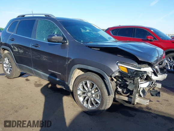 2020 Jeep Cherokee Latitude Plus with VIN 1C4PJLLB8LD535701, listed as a IAAI auction lot 41160714 with 102,529 mi miles. Bid and sale history available at carsss.com. Image 1.