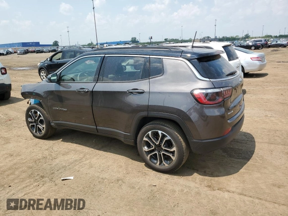 2024 Jeep Compass Limited с VIN 3C4NJDCN5RT602460, выставлен на аукционе Copart как лот 59885765 с пробегом 6 967 миль миль и Списание • Salvage title. История ставок и продаж доступна на DreamBid. Изображение 2.