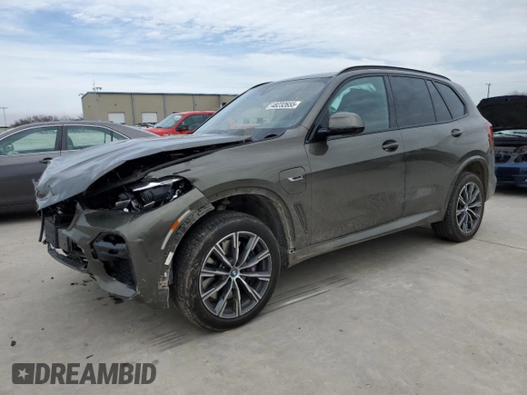 2023 BMW X5 xDrive45e with VIN 5UXTA6C08P9N43769, listed as a Copart auction lot 48232655 with 0 mi miles and Salvage Title. Bid and sale history available at carsss.com. Image 1.