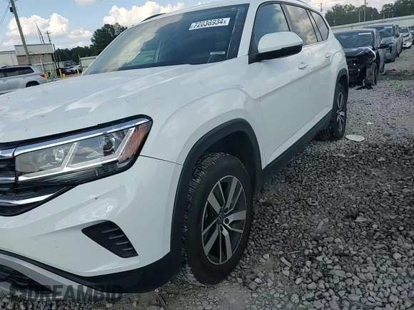 2022 Volkswagen Atlas SE with VIN 1V2DP2CA5NC550196, listed as a Copart auction lot 72036934 with 66,495 mi miles and Salvage title. Bid and sale history available at DreamBid. Image 11.