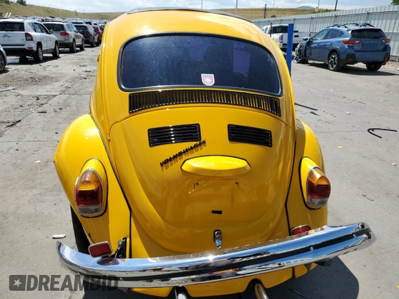 1970 Volkswagen Beetle with VIN 1102216344, listed as a Copart auction lot 66714184 with 14,189 mi miles and Salvage Title. Bid and sale history available at DreamBid. Image 6.