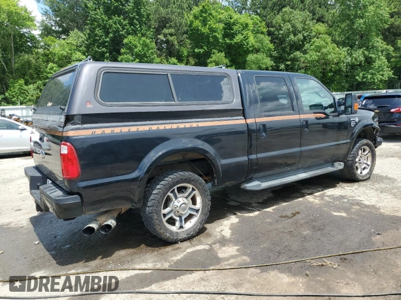 2008 Ford F-250 XL with VIN 1FTSW21R88ED30385, listed as a Copart auction lot 60608995 with 134,048 mi miles and Salvage title. Bid and sale history available at DreamBid. Image 3.