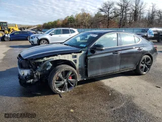 2023 Genesis G70 3.3T with VIN KMTG54TE4PU122153, listed as a Copart auction lot 50794015 with 13,604 mi miles and Salvage Title. Bid and sale history available at carsss.com. Image 1.