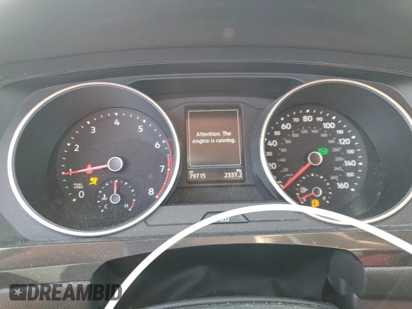 2019 Volkswagen Tiguan SE with VIN 3VV2B7AX1KM080479, listed as a Copart auction lot 53049805 with 79,715 mi miles and Salvage Title. Bid and sale history available at DreamBid. Image 9.