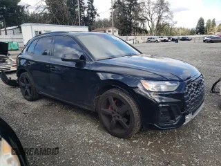 2021 Audi SQ5 Premium Plus with VIN WA1B4AFY5M2040238, listed as a Copart auction lot 46590934 with 16,841 mi miles and . Bid and sale history available at DreamBid. Image 4.